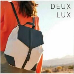DEUX LUX  Demi Canvas Backpack - cream and black - like new!
